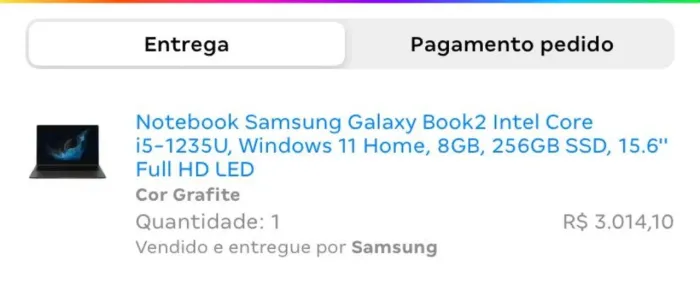 Notebook galaxy book 2 Samsung 