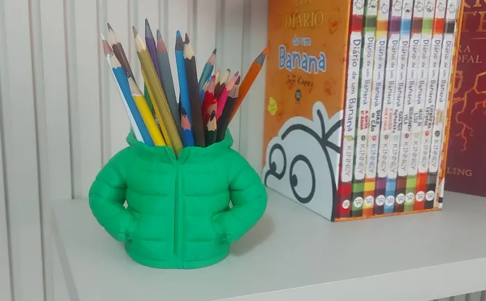Porta lápis estiloso feito em impressão 3D