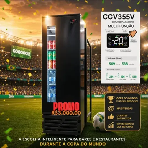 Cervejeira Imbera CCV 355 Empresarial 522L - Excelente Estado!