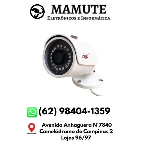 Câmera Externa Ípega KP-CA142 FullHD 1080P 2MP Lente 3.6mm, Distância IR 20m Metal