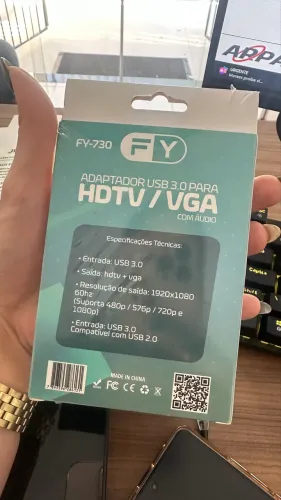 ADAPTADOR USB 3.0 PARA HDTV/VGA COM ÁUDIO