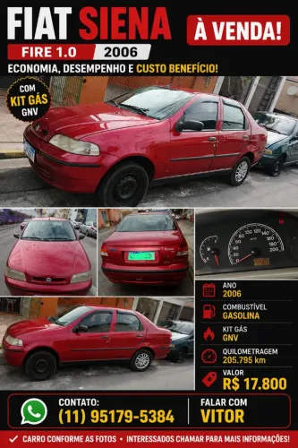 Fiat Siena 1.0/ EX 1.0 MPI Fire/ Fire Flex 8V 2006