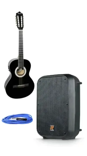 Viola Eletroacústica Giannini Start Vs-14 Eq Black 10 C Preto + Caixa Ativa Sr-88a +CABO