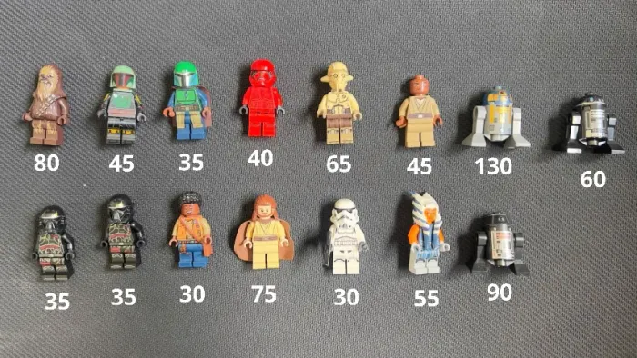 Minifiguras LEGO Star Wars Originais - Boba Fett, Ahsoka, Chewbacca, Droids e mais