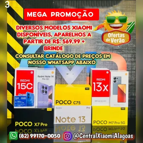 Xiaomi Redmi Note 15 Pro 5G, Poco X7 Pro 5G e Diversos Modelos Disponíveis 