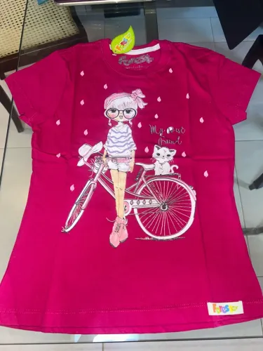 Camisa Forest Kids Infantil Feminina Rosa escuro