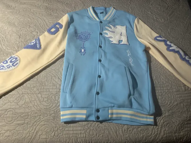 Casaco azul claro personalizado 