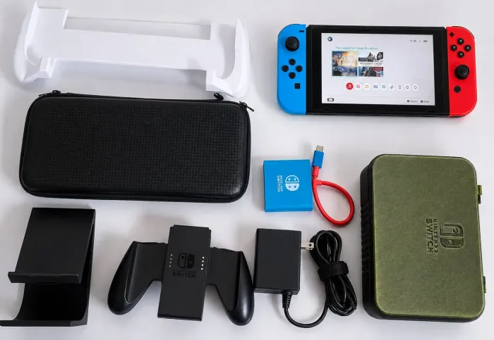 Nintendo Switch V2 Original + vários acessórios