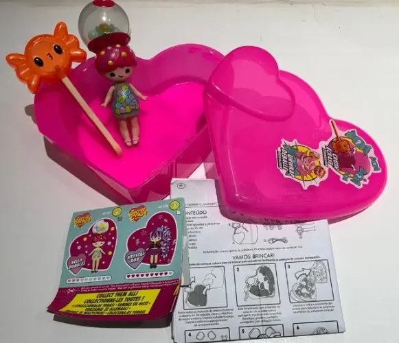Boneca Secret Crush Minis Bella Bubbles + Estojo Coração - Importada EUA