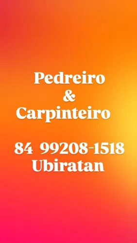 Pedreiro e carpinteiro