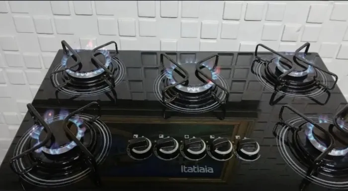 Fogão Cooktop Itatiaia- 5 bocas - Tampo de vidro temperado
