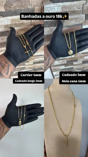 Correntes banhadas a ouro 18k?