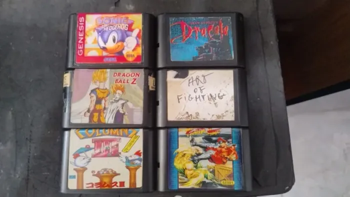 Kit com 6 Fitas de Mega Drive Funcionando