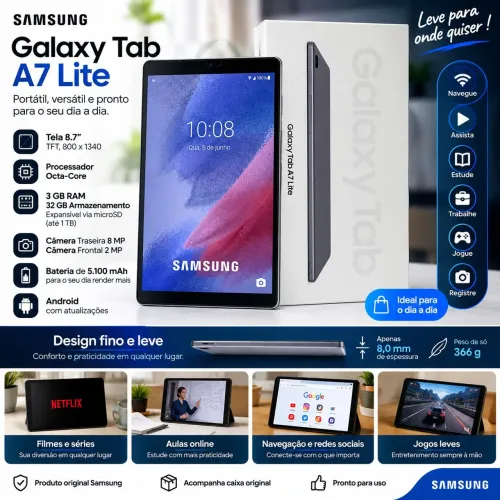 SAMSUNG GALAXY TAB A7 LITE - Top e com NF