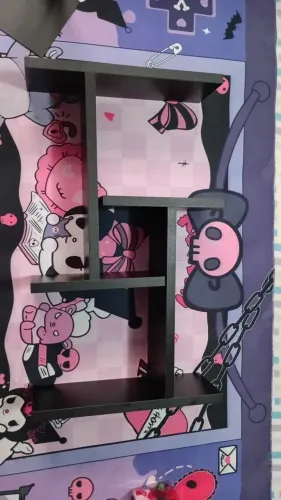 Nicho Organizador Ajustavel MDF de mesa preto<br>