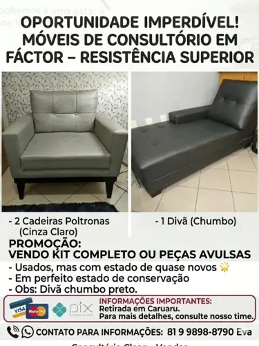 Divã e duas poltronas