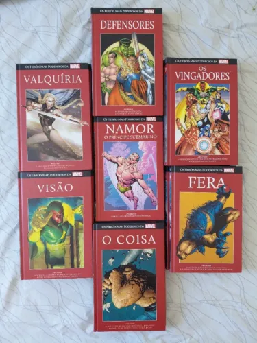 Coleção Salvat Marvel capa vermelha, diversos volumes, $25 cada, vários = desconto