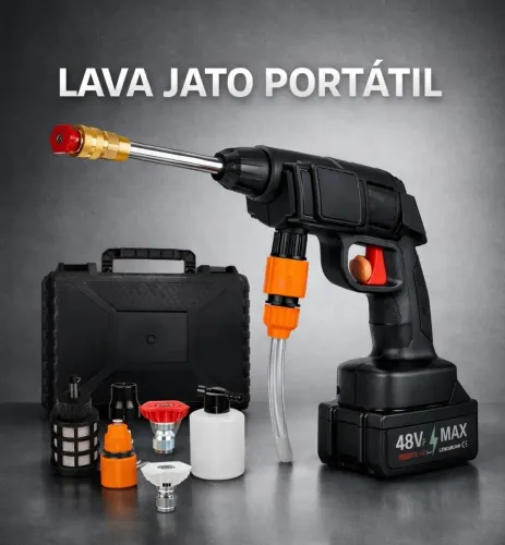 Lava jato portáti com 1 bateria+ maleta de brinde!