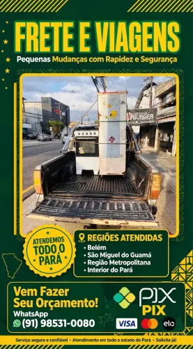 Frete x Belém x São Miguel e outras cidades