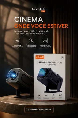 Projetor portátil com Wi-Fi e Bluetooth