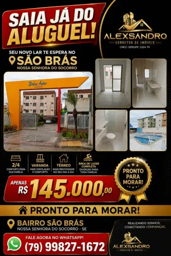 Imóvel para venda com 54 metros quadrados com 2 quartos em Sao Bras - Nossa Senhora do Soc