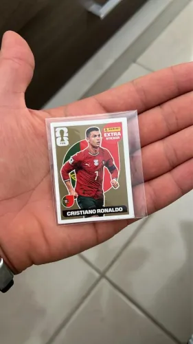 Figurinha Cristiano Ronaldo - CR7 - Panini Dourada