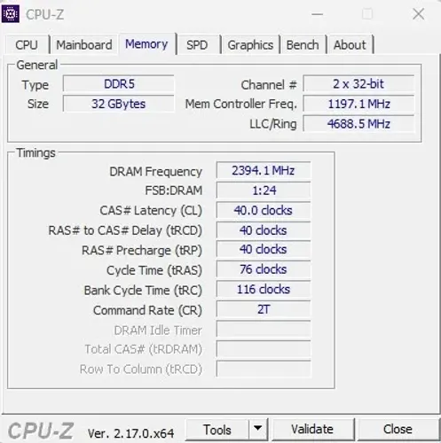 DDR5 TEAMGROUP 32GB 4800Mhz CL40