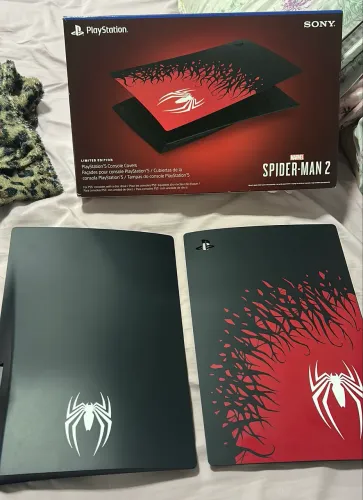 Face Plate rara PS5 FAT Original Sony edição limitada Spider Man + caixa