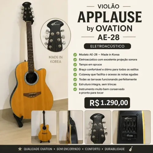 Violão APPLAUSE by Ovation AE-28
