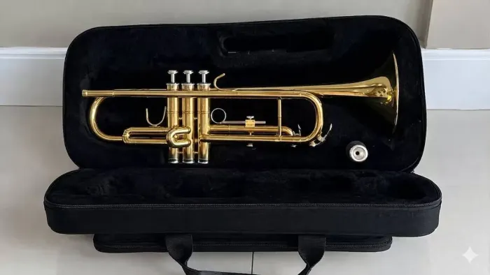 Trompete Harmonics HTR-300L laqueado+ Bocal e Estojo