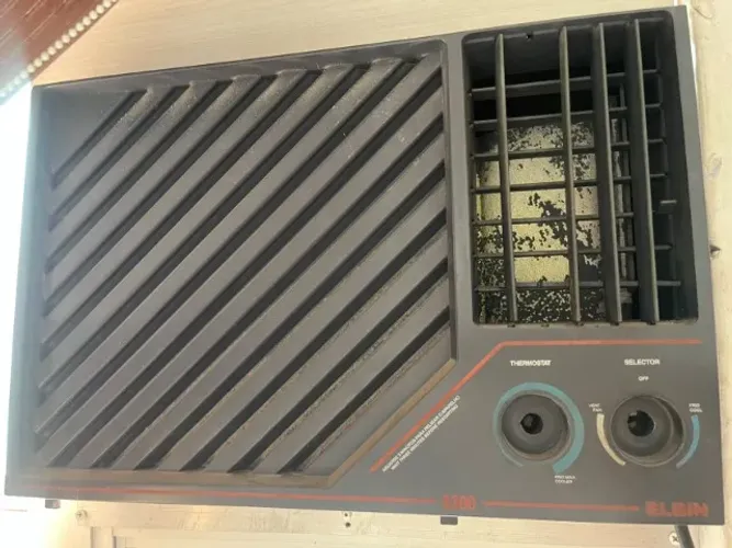 Ar-condicionado de janela Elgin 8300 BTUs (usado) ? Gelando, com disjuntor em BH
