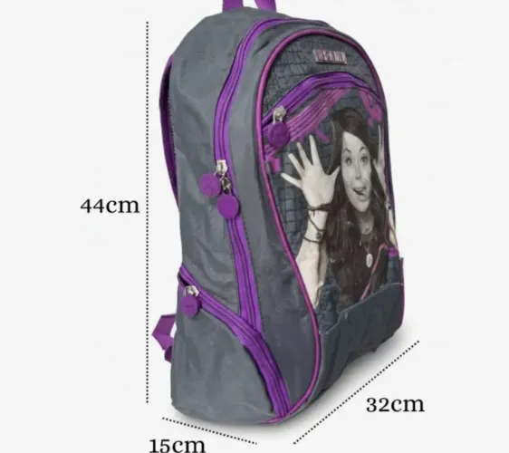 Mochila grande estampada icarly feminina
