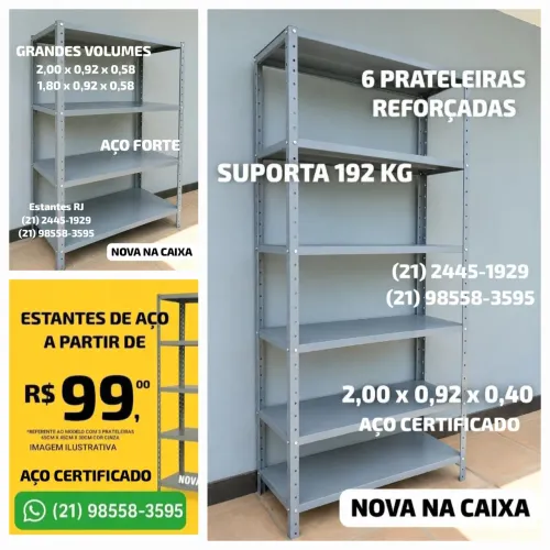 Organize Já - Estantes de Aço a partir de 99,00