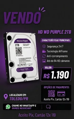 HD Western Digital Purple 2TB