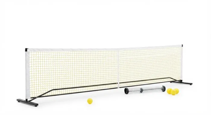 Kit para pickeball completo. Rede oficial, 40 bolinhas, cano e cesto.