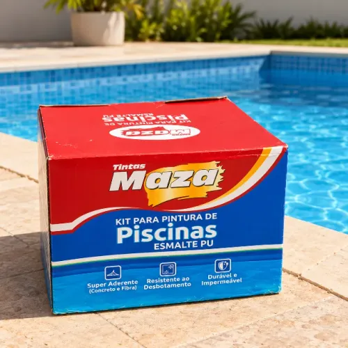 Kit Tinta Pintura Piscina Maza Azul Esmalte Pu