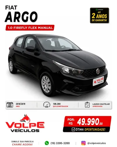 Fiat Argo 1.0 6V Flex. 2019