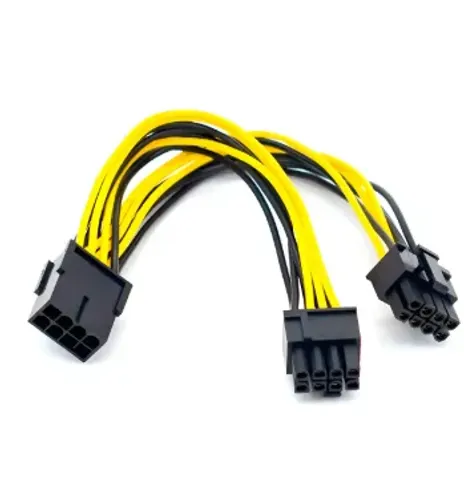 Cabo Adaptador 8 Pinos Pci-e Para 2x 8 (6 +2) Placa De Vídeo