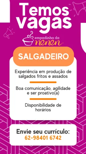 SALGADEIRO COM EXPERIENCIA