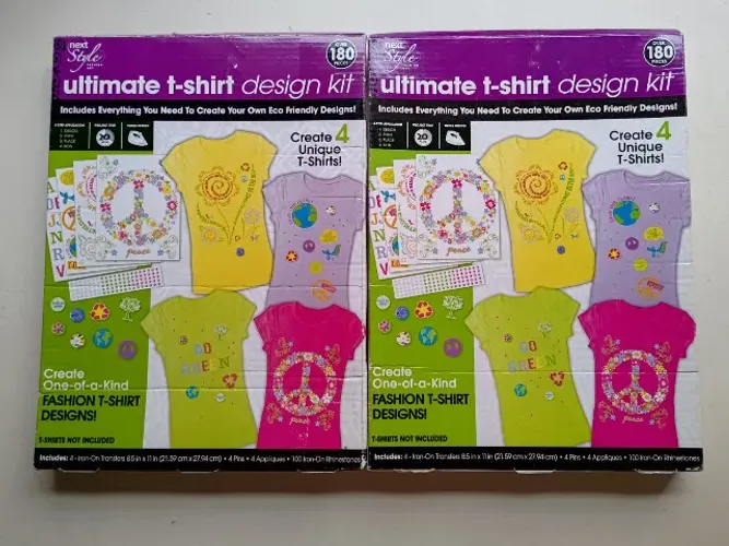 Kits 2 Pacotes Lacrados Design de Camisetas DIY Next Style - Mais de 180 Peças - Hobbies