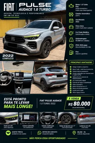 Fiat Pulse Audace 1.0 Turbo 200 Flex Aut. 2022