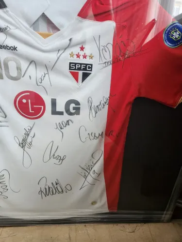 Camiseta do São paulo Autografada