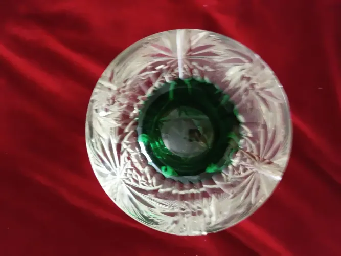 Cinzeiro cristal BACCARAT verde