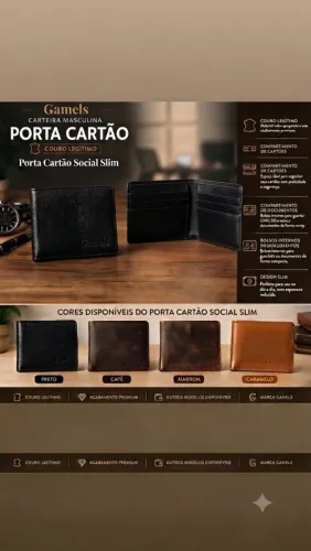 Porta Cartão Social Slim