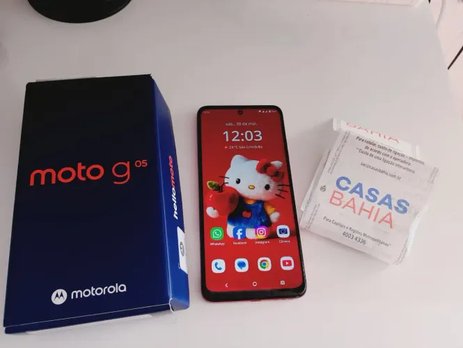 Moto G05 Cereja 256gb Completo 