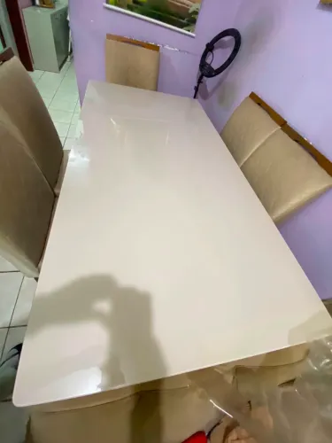 Mesa mdf tampa em vidro