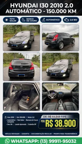 Hyundai I30 2.0 16V 145cv 5P Aut. 2010