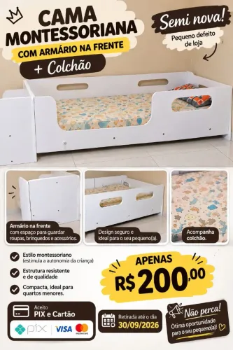 Cama montisoriana infantil