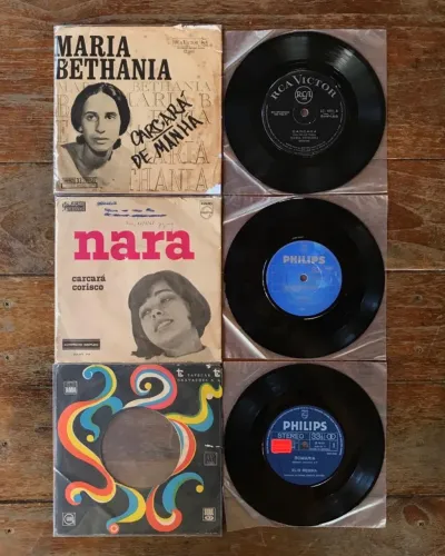 3 Compactos 7pol. Maria Bethânia + Nara Leão + Elis Regina