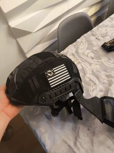 Capacete tático com capa + máscara